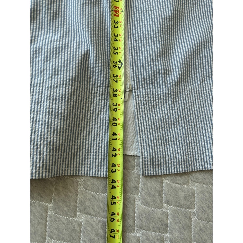 Lafayette 148 Dress Womens 4 Striped Belted Sleeveless Zip Pockets Summer Casual - Picture 7 of 8
